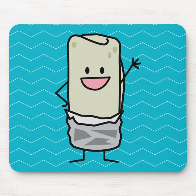 Lycklig Burrito Waving Hej Musmatta (Framsidan)