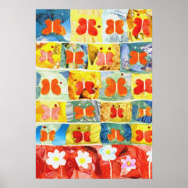 Lycklig Butterflies Dancing Poster