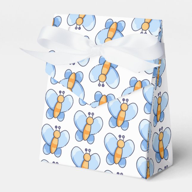 Lycklig Butterfly BabyShowerFavor Box Presentaskar (Framsidan Sidan)