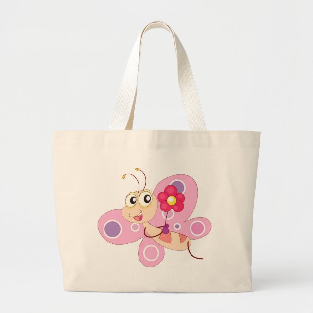 LYCKLIG BUTTERFLY GIRL JUMBO TYGKASSE (Framsidan)