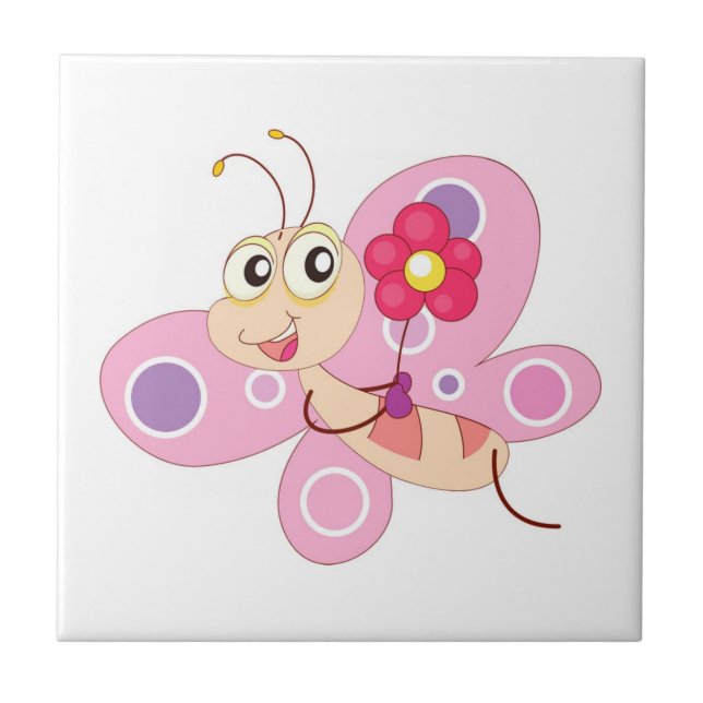LYCKLIG BUTTERFLY GIRL KAKELPLATTA (Framsidan)