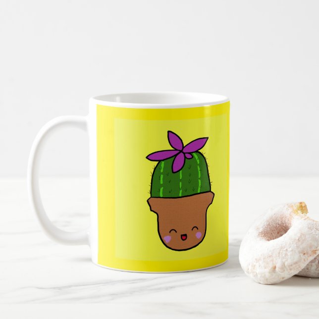 Lycklig Cacti mugg (Med munk)