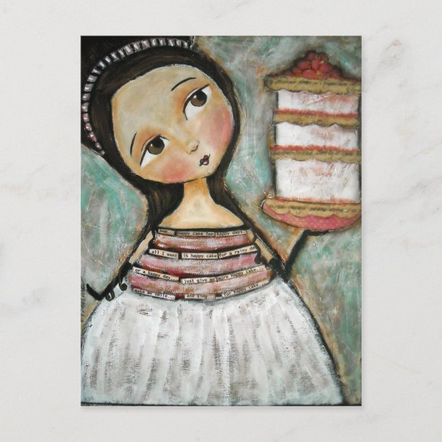 Lycklig Cake Vykort (Framsida)