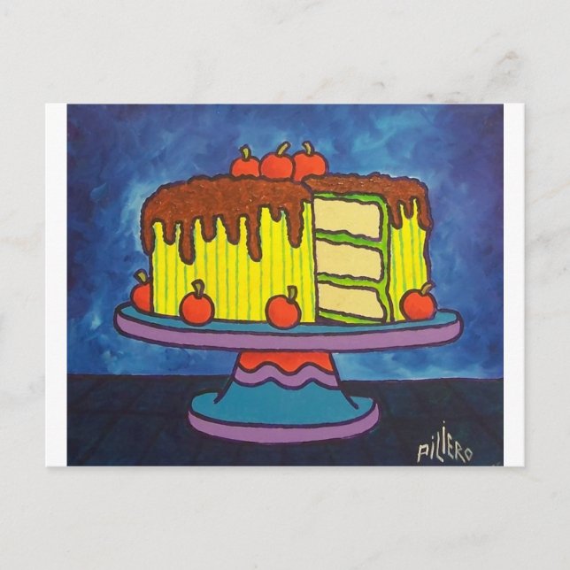 Lycklig Cake Vykort (Framsida)