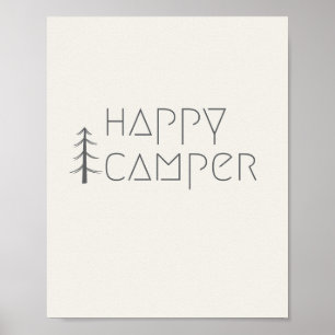 lycklig campare. Affisch & Tryck