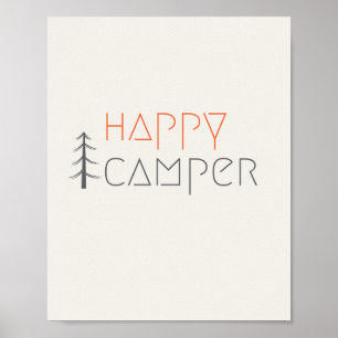 lycklig campare. Affisch & Tryck