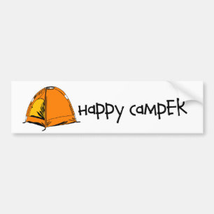 Lycklig campare bildekal