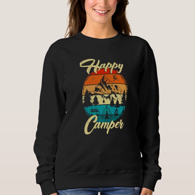 Lycklig Campare För Sommar Camping  1 T Shirt (Framsida)