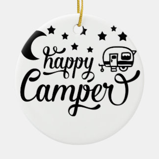 lycklig campare julgransprydnad keramik