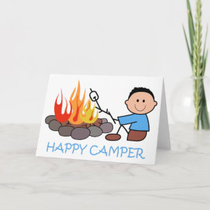 Lycklig campare kort
