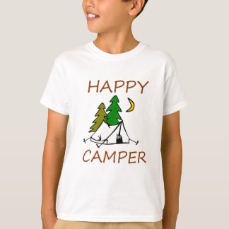 Lycklig campare utomhus tee shirt