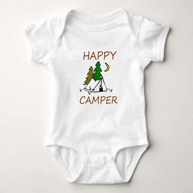 Lycklig campare utomhus tee shirt (Framsida)