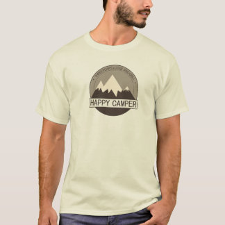 Lycklig campareemblemutslagsplats t-shirt