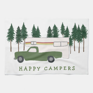 LYCKLIG CAMPARElastbil som campar den RVing Kökshandduk