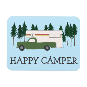 LYCKLIG CAMPARElastbil som campar RVing Motorhome Magnet