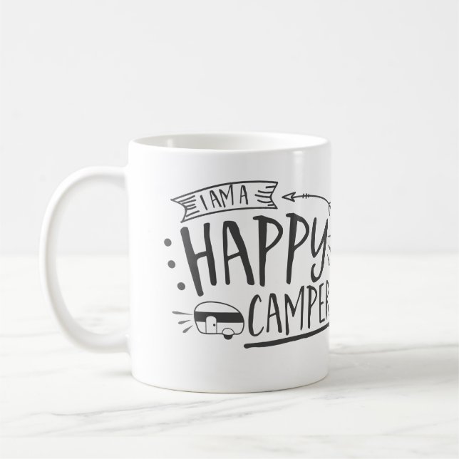Lycklig camparemugg kaffemugg (Vänster)