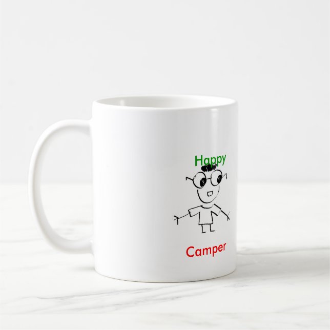 Lycklig camparemugg kaffemugg (Vänster)
