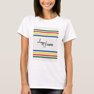 Lycklig campareutslagsplats-skjorta t-shirt