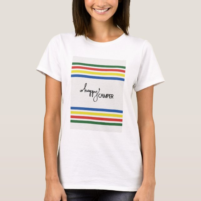Lycklig campareutslagsplats-skjorta tröja (Framsida)