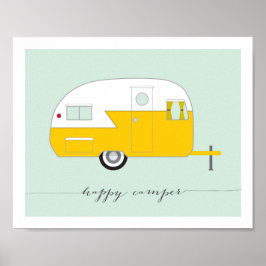 Lycklig Camper art-utskrift 8 x 10 Poster