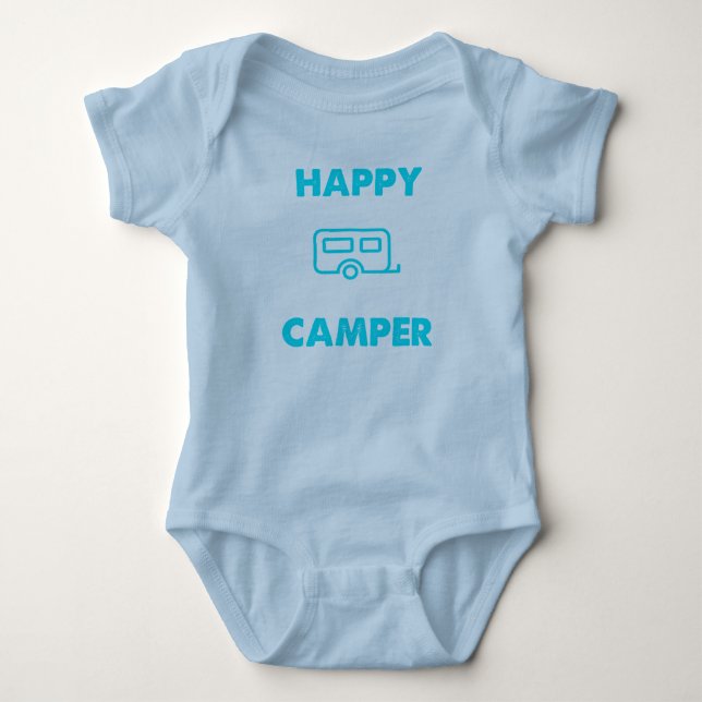Lycklig Camper - Baby 1 Biet Body Kostym T Shirt (Framsida)
