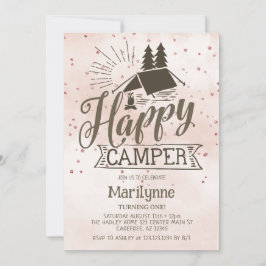 Lycklig Camper Boho Birthday-inbjudan Inbjudningar