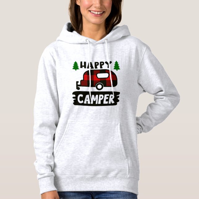 Lycklig Camper Buffalo Play Sweatshirt Hoodie T Shirt (Framsida)