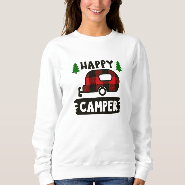 Lycklig Camper Buffalo Play Sweatshirt T Shirt (Framsida)