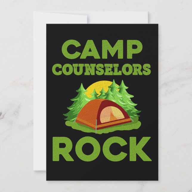 Lycklig Camper Camp Councelor Sten Spara Datumet (Framsida)