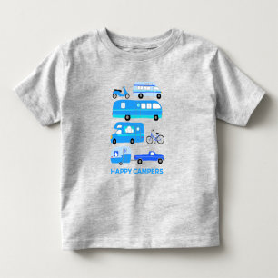 LYCKLIG CAMPER Campervan Vanlife RV Trailer Blue T Shirt
