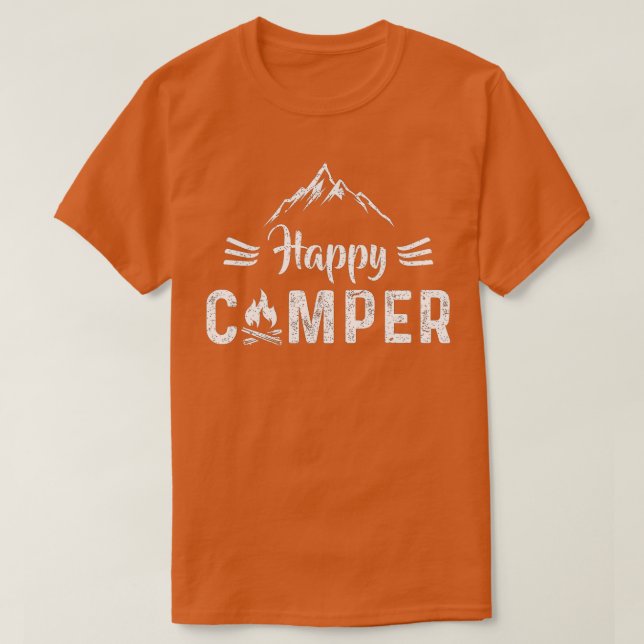 Lycklig Camper Camping Älskare Gift Manar Women Ki T Shirt (Design framsida)