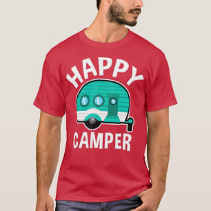 Lycklig Camper Camping Car Caravan Funny Vacation T Shirt