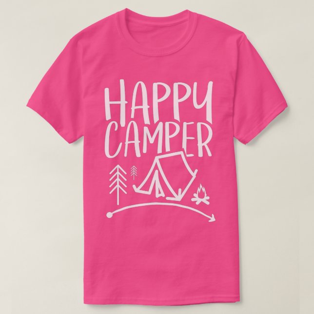 Lycklig Camper - Camping för manar, Women and Kids T Shirt (Design framsida)