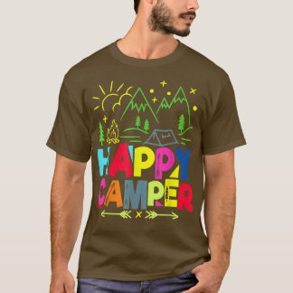 Lycklig Camper Camping Funny ger Manar Women Kids T Shirt