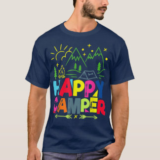 Lycklig Camper Camping Funny ger Manar Women Kids T Shirt
