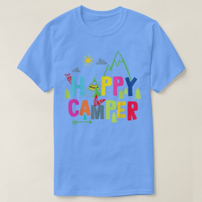 Lycklig Camper Camping Funny Manar Women T Shirt (Design framsida)