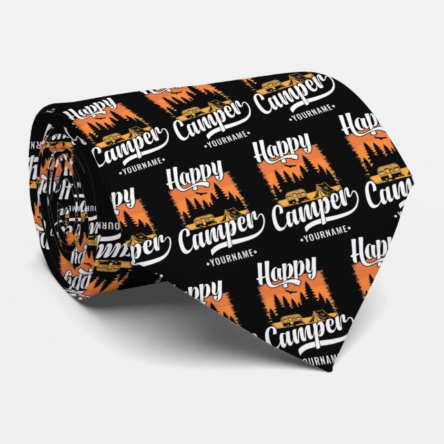 Lycklig Camper Camping Hiking Travel Caravan Life Slips (Rullad)