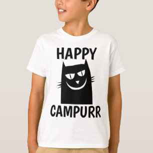 Lycklig Camper, Campurr Funny Cat T-shirts