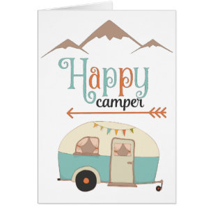 Lycklig Camper Cute Retro RV Hälsningskort