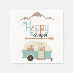 LYCKLIG CAMPER Cute Retro RV Pappersservett