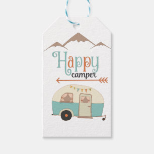 LYCKLIG CAMPER Cute Retro RV Presentetikett