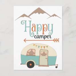 Lycklig Camper Cute Retro RV Vykort