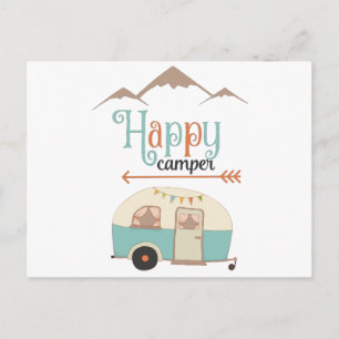 Lycklig Camper Cute Retro RV Vykort