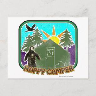 Lycklig Camper Färg Vykort