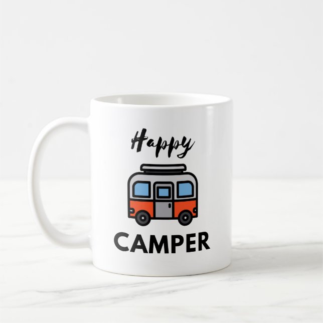 Lycklig Camper för dem som Kärlek Camping Kaffemugg (Vänster)