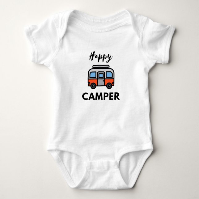 Lycklig Camper för dem som Kärlek Camping T Shirt (Framsida)