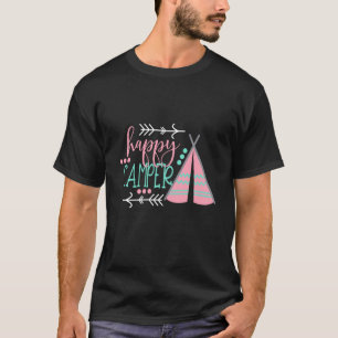 Lycklig Camper Funny Camping Design För barn Funny T Shirt