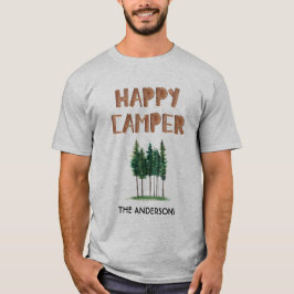 Lycklig Camper Gräs Träd Personlig T Shirt