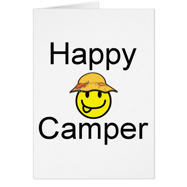 Lycklig Camper Hälsningskort (Framsidan)