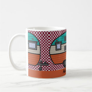 Lycklig Camper, lägg till text, kaffe Mugg